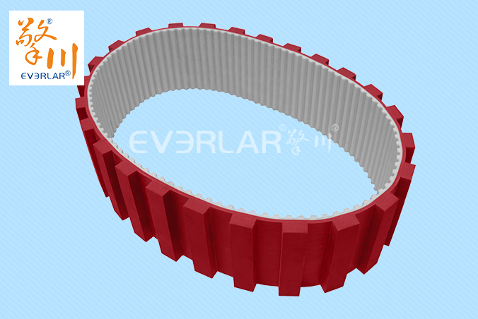 PU同步帶加紅膠開槽